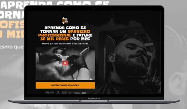 landingpage barbearia